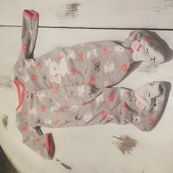 Child of Mine Baby Girl Sleeper Other brand Onesies 3-6M *Bundle * - Picture 2 of 5